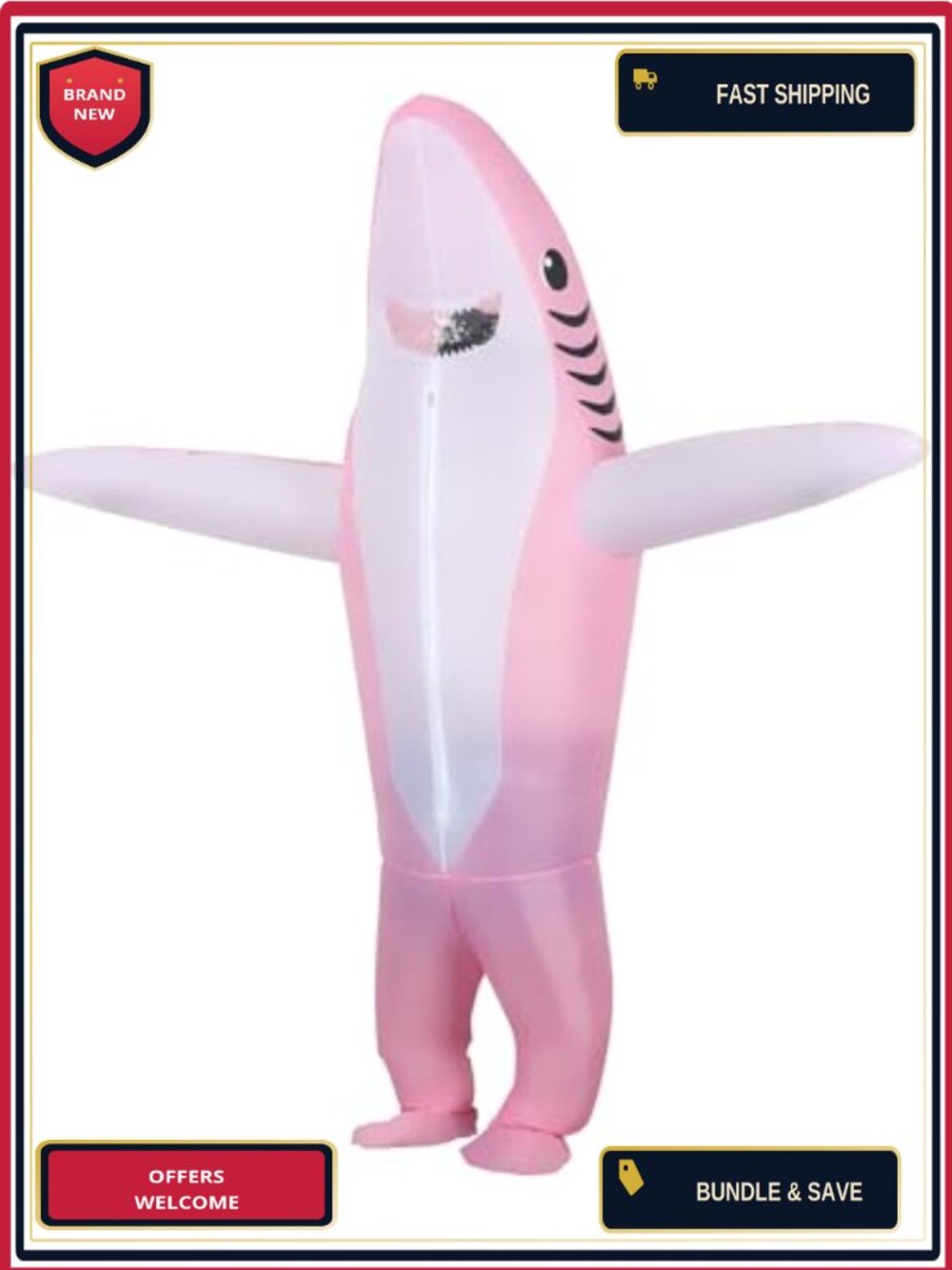 Dolphin Shark Inflatable Costume Adult 100% Polyester